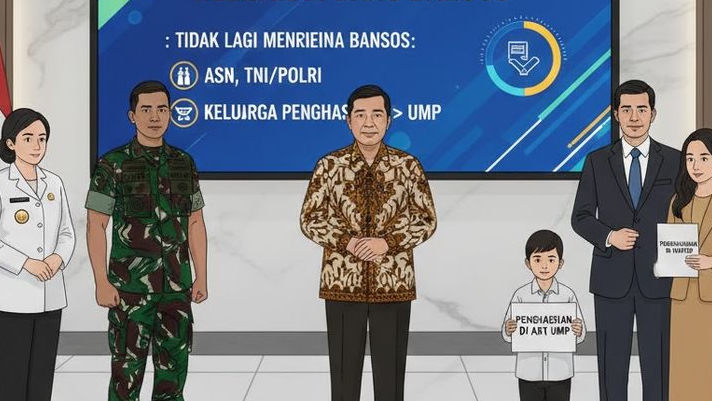 Aturan Baru Bansos Kemensos, ASN, TNI Polri, dan Keluarga dengan Gaji di Atas UMP Dicoret dari Daftar Penerima Bansos!