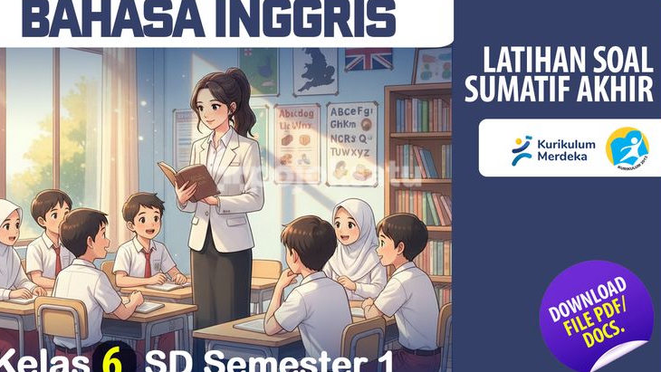 DOWNLOAD PDF Contoh Soal Sumatif Akhir Semester 1 BAHASA INGGRIS Kelas 6, Kurikulum Merdeka