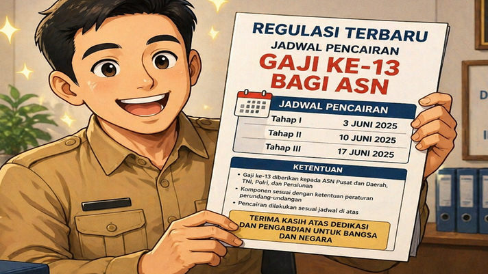 Gaji ke-13 ASN Siap Dibagikan, Pencairan Dimulai Juni