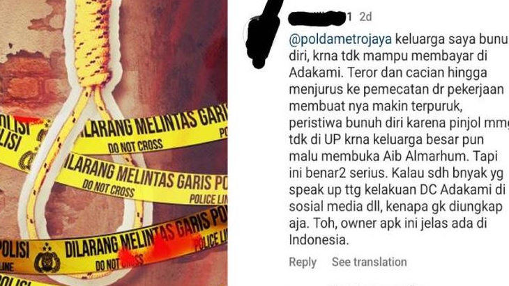 Polda Metro Jaya akan Dalami Unggahan Korban Utang Pinjol Bunuh Diri karena Diteror Debt Collector
