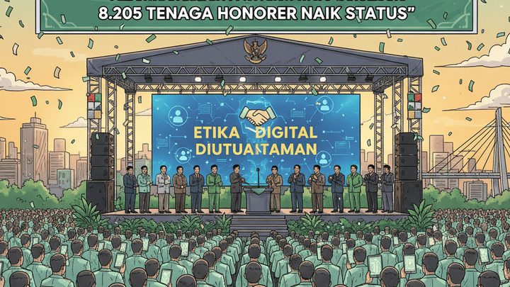Pelantikan Besar PPPK Paruh Waktu di Tangerang, 8.205 Tenaga Honorer Naik Status, Etika Digital Ditekankan