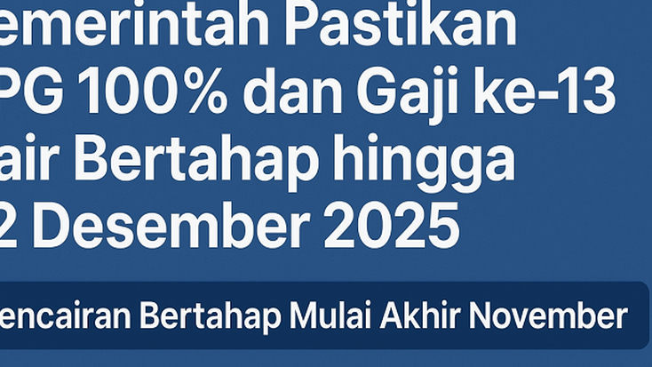 Pemerintah Pastikan TPG 100 Persen dan Gaji ke-13 Cair Bertahap Sebelum Libur Nataru