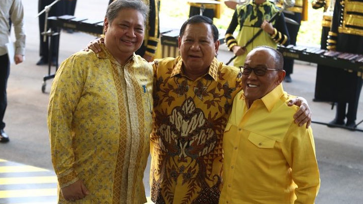 Prabowo Merapat ke Rapimnas Partai Golkar, Ini Kata Airlangga Soal Kehadiran Gibran