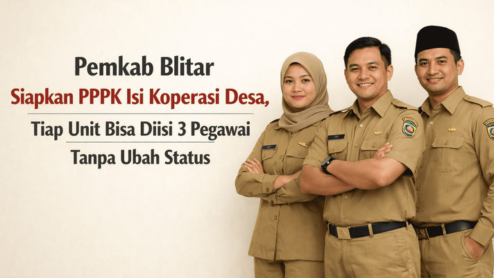 Pemkab Blitar Siapkan PPPK Isi Koperasi Desa, Tiap Unit Bisa Diisi 3 Pegawai Tanpa Ubah Status