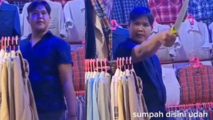 Viral Pedagang Pasar Cimol Gedebage Acungkan Senjata Tajam ke Wanita, Polisi Turun Tangan