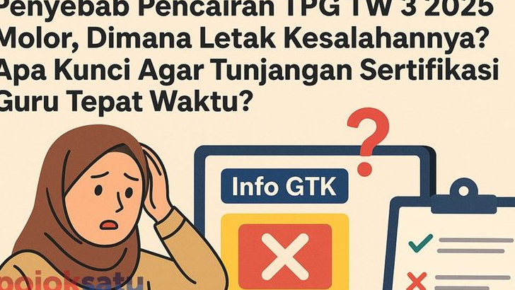 Penyebab Pencairan TPG TW 3 2025 Molor, Dimana Letak Kesalahannya? Apa Kunci Agar Tunjangan Sertifikasi Guru Tepat Waktu?