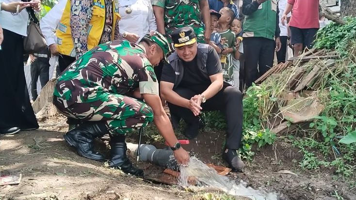 Momen TMMD Kodim Cilegon Bangun Jaringan Air di Cilegon, Warga Kini Lebih Mudah Akses Air Bersih dan Irigasi