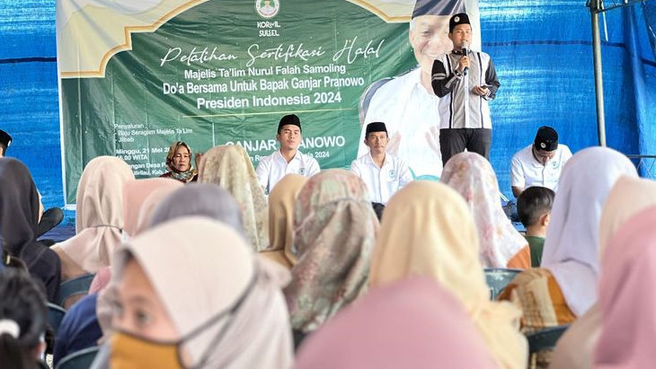 Santri Dukung Ganjar Gelar Pelatihan Sertifikasi Halal Bersama Majelis Taklim Nurul Falah