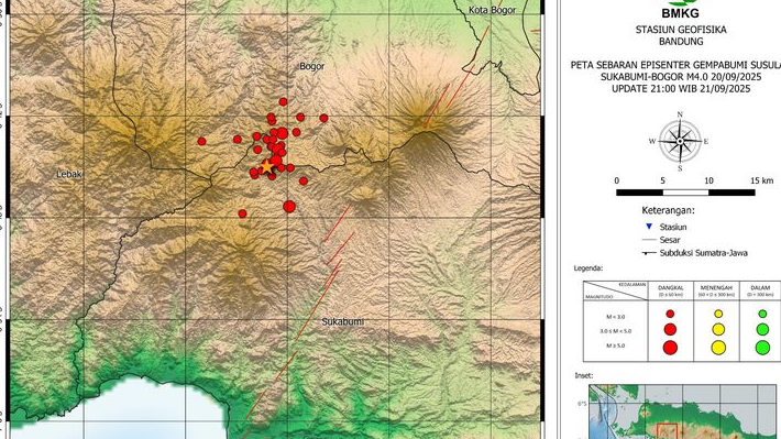 BMKG Sebut Gempa Beruntun di Sukabumi Dipicu Aktivitas Sesar Aktif