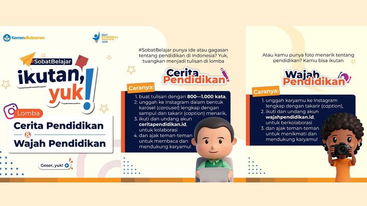 Lomba Artikel dan Foto Hardiknas 2026 Dibuka, Siswa hingga Wartawan Boleh Ikut, Ini Ketentuannya