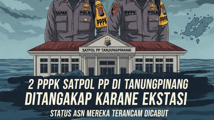 2 PPPK Satpol PP di Tanjungpinang Ditangkap karena Ekstasi, Status ASN Mereka Terancam Dicabut