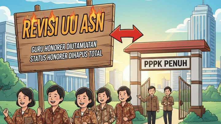 Revisi UU ASN! Guru Honorer Diutamakan Jadi PPPK Penuh, Status Honorer Dihapus Total Tahun 2026, Ini Penjelasannya