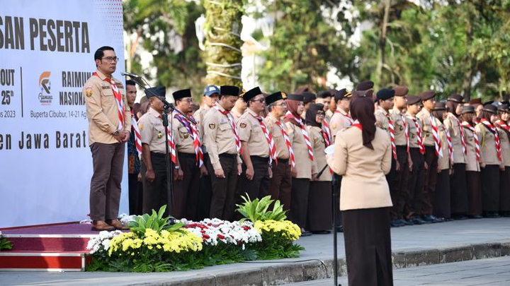Wakili Indonesia di Jambore Pramuka Dunia, Ridwan Kamil Lepas Kepergian Kontingen Jabar