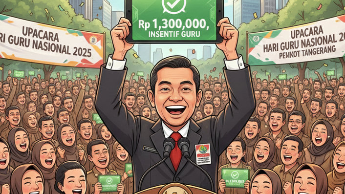 Momentum Hari Guru Nasional 2025, Pemkot Tangerang Beri Insentif Guru Tembus 1,3 Juta