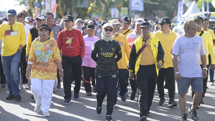 Ribuan Orang Turut Jalan Santai HUT ke 24 Kabupaten Luwu Utara