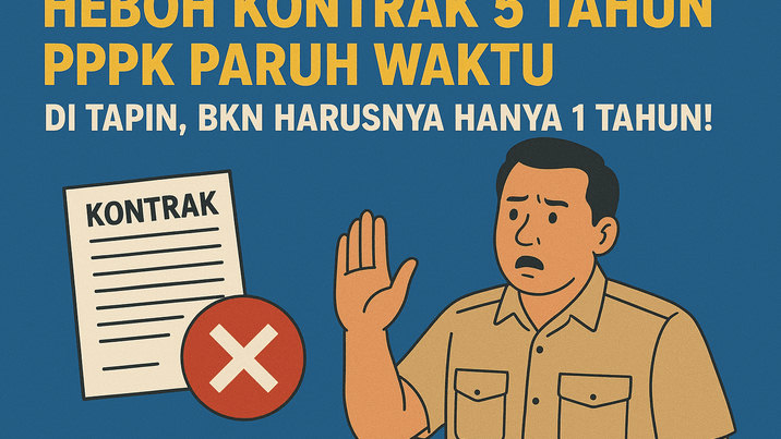Heboh Kontrak 5 Tahun PPPK Paruh Waktu di Tapin, BKN Harusnya Hanya 1 Tahun!