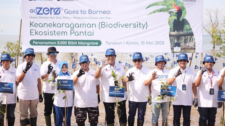 GoZero Percent Goes to Borneo, Telkom Lestarikan Alam Lewat Aksi Penanaman Ribuan Mangrove di Tarakan