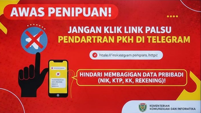 Waspada! Komdigi Ingatkan Modus Baru Link Palsu PKH Beredar Lewat Telegram, Banyak Warga Hampir Tertipu